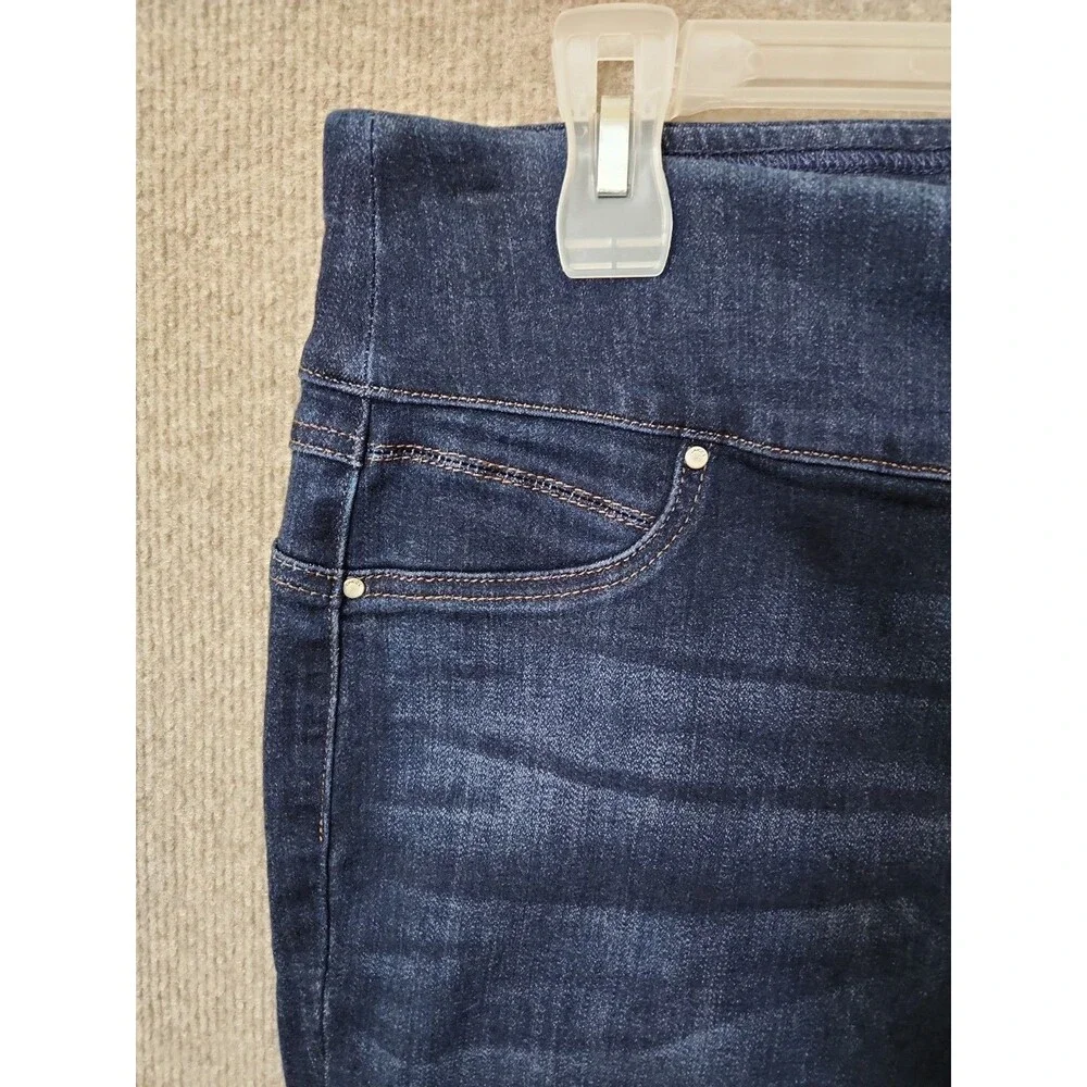 Chicos Perfect Stretch Pull On Jegging Ankle Jeans Womens 1 US 8 Blue Dark Wash